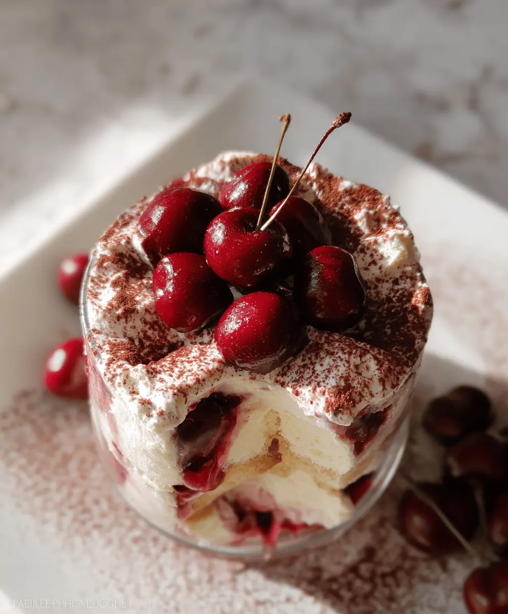 Easy Cherry Amaretto Tiramisu Recipe