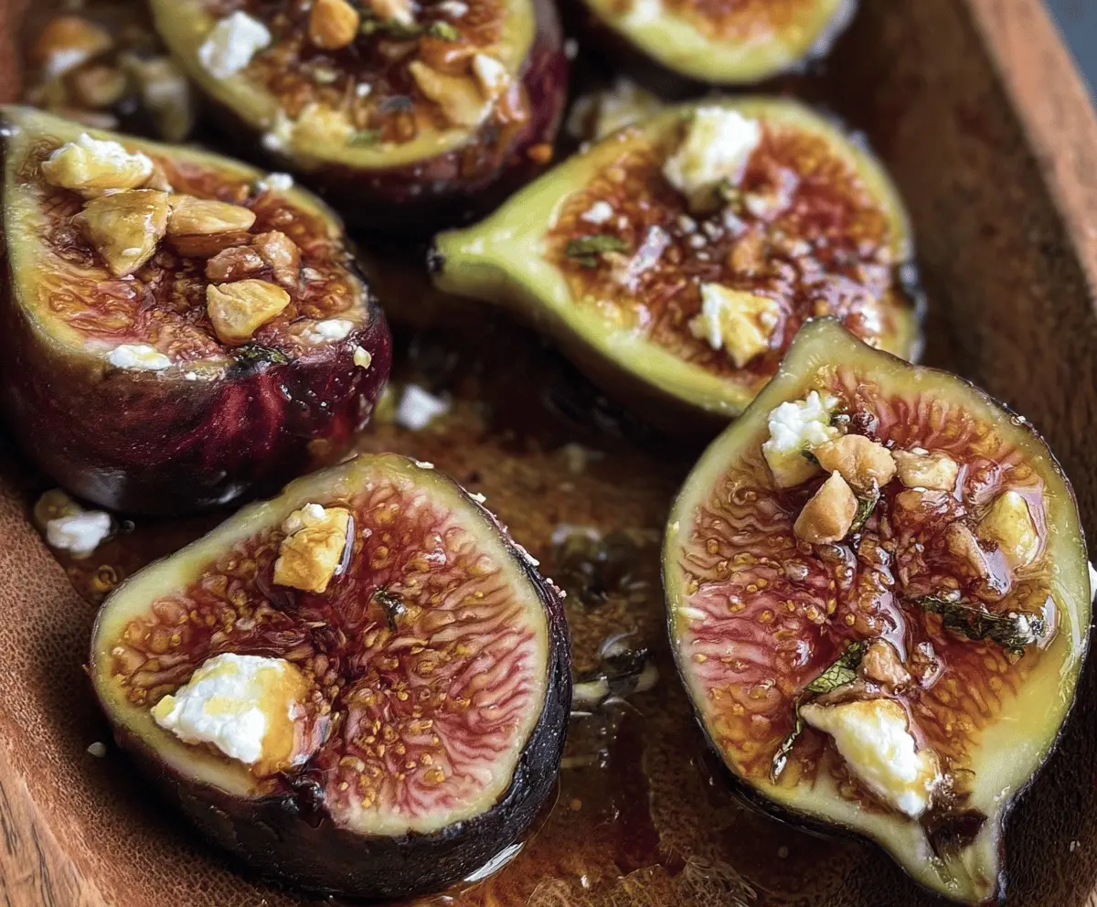 Easy Roasted Figs With Creamy Goat Cheese And Honey