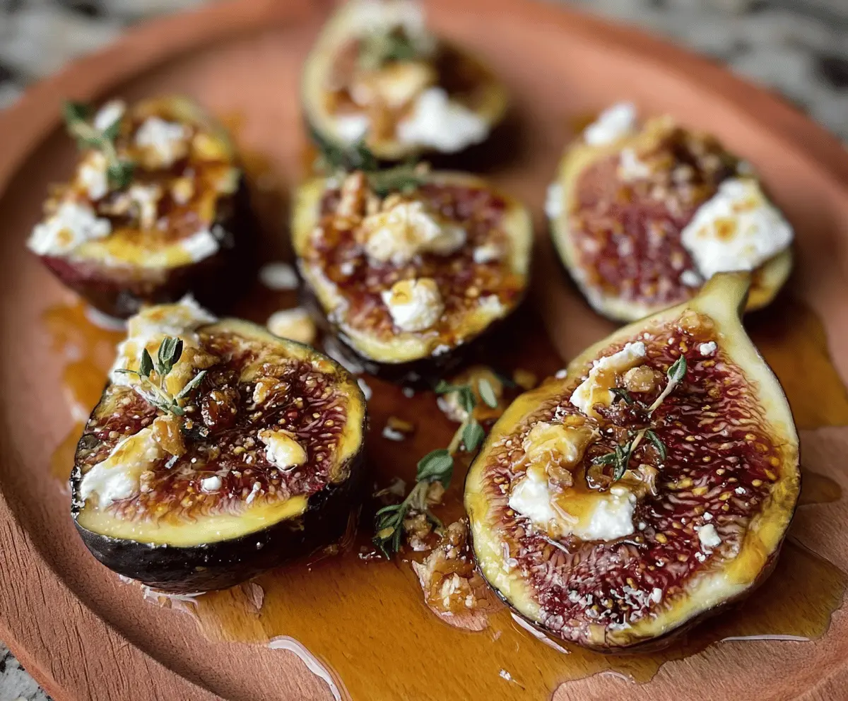 Easy Roasted Figs With Creamy Goat Cheese And Honey