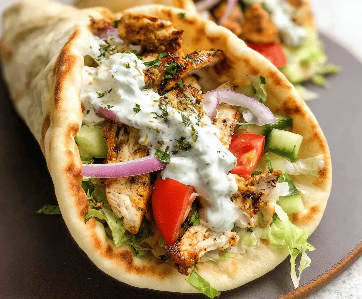 Easy Chicken Gyros with Creamy Tzatziki Sauce