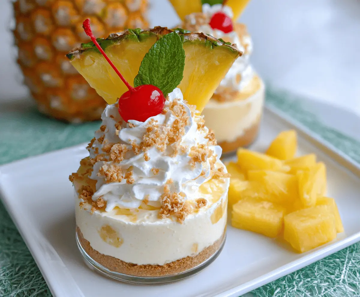 Easy Pina Colada Cheesecake Mousse Recipe