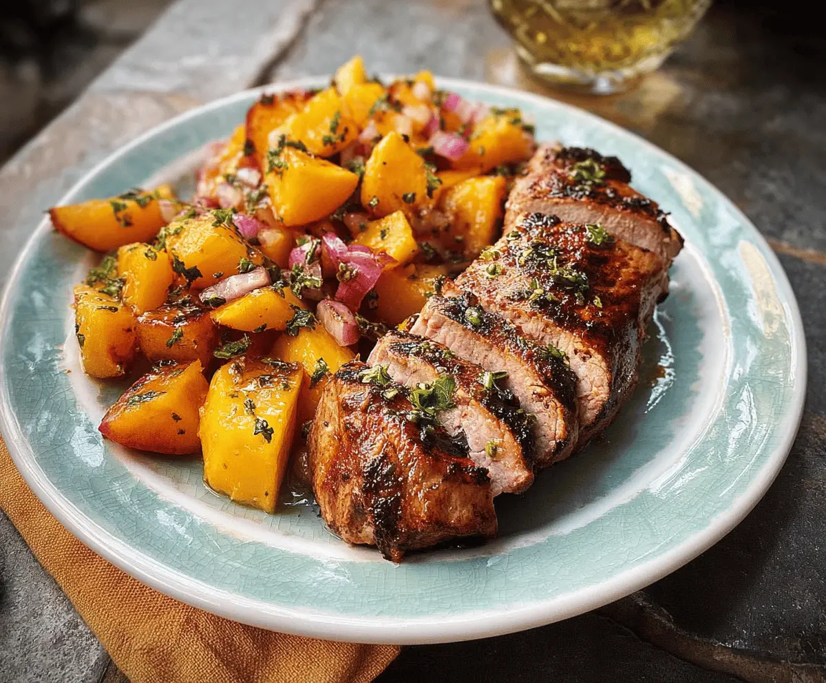 Easy Peach Grilled Pork Tenderloin Recipe