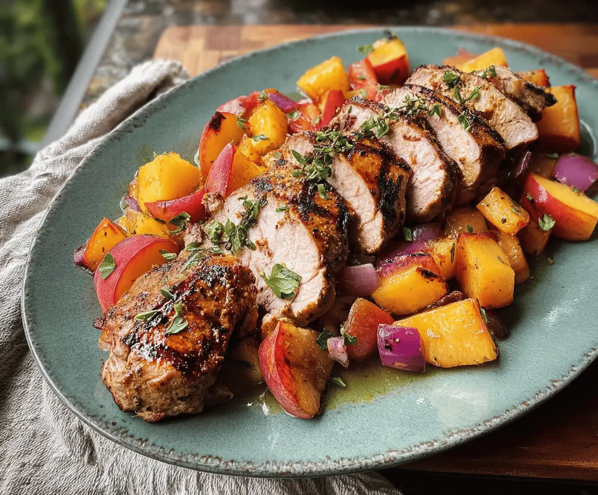 Easy Peach Grilled Pork Tenderloin Recipe