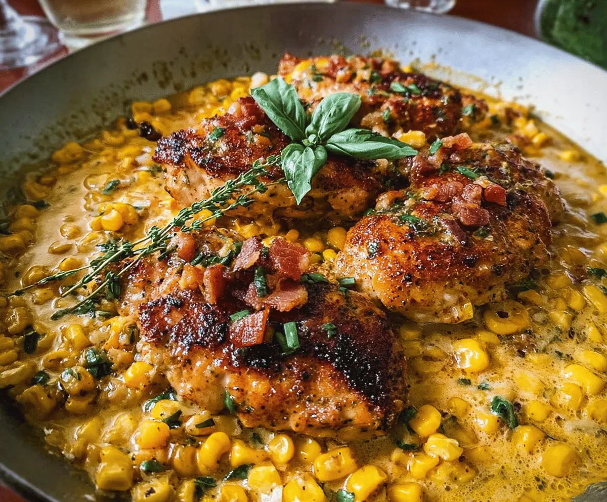 Easy Garlic Butter Creamed Corn Chicken Recipe