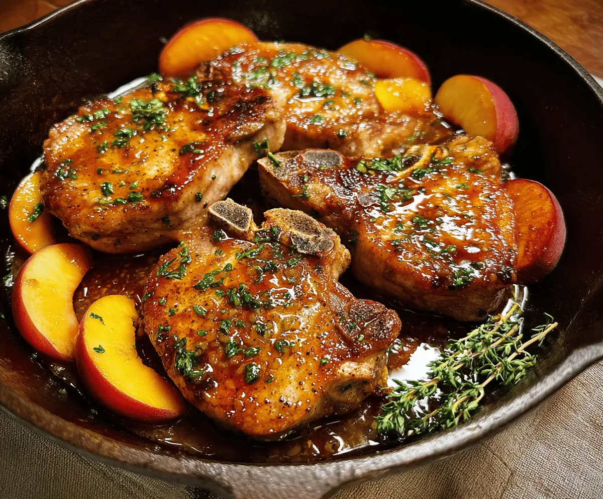 Easy Peach Glazed Pork Chops Recipe