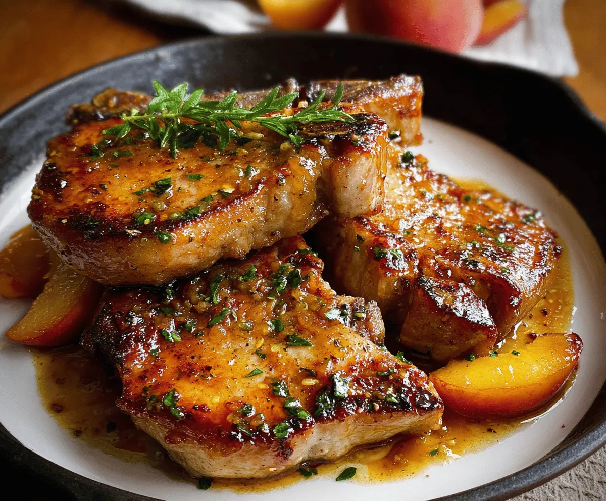 Easy Peach Glazed Pork Chops Recipe