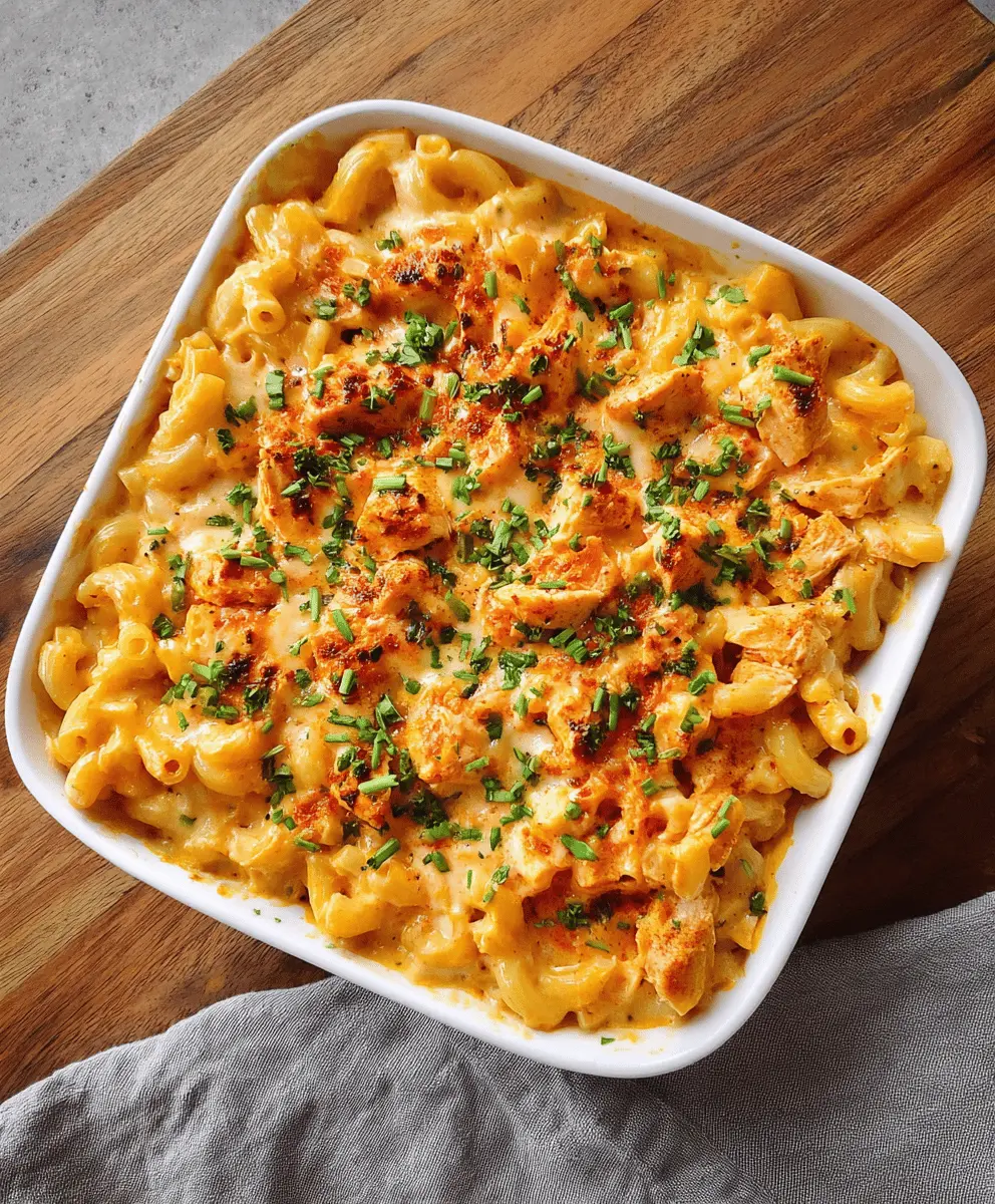 Easy Cheesy Buffalo Chicken Mac and Cheese