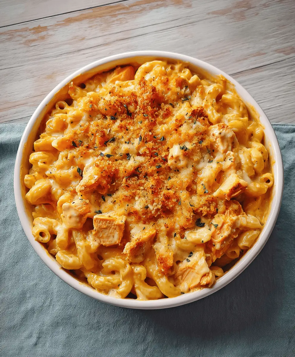 Easy Cheesy Buffalo Chicken Mac and Cheese