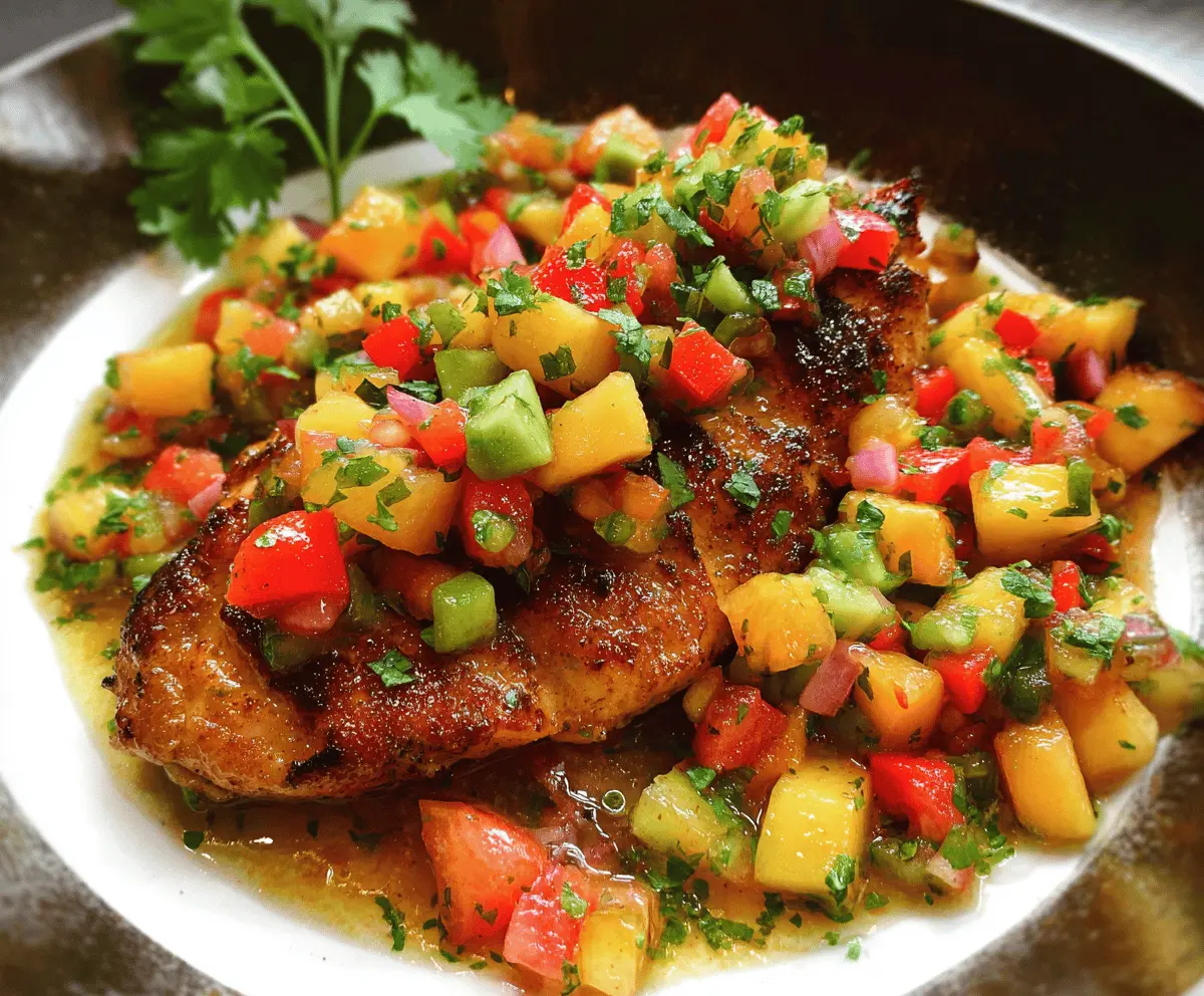 Easy Peach Salsa Chicken Recipe