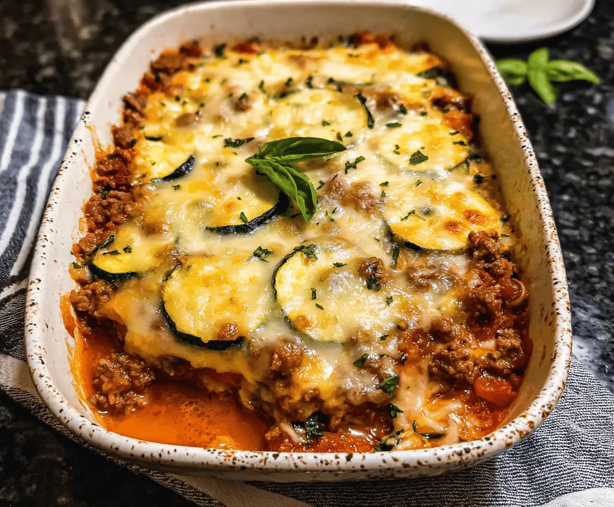 Easy Ground Beef Zucchini Casserole Recipe