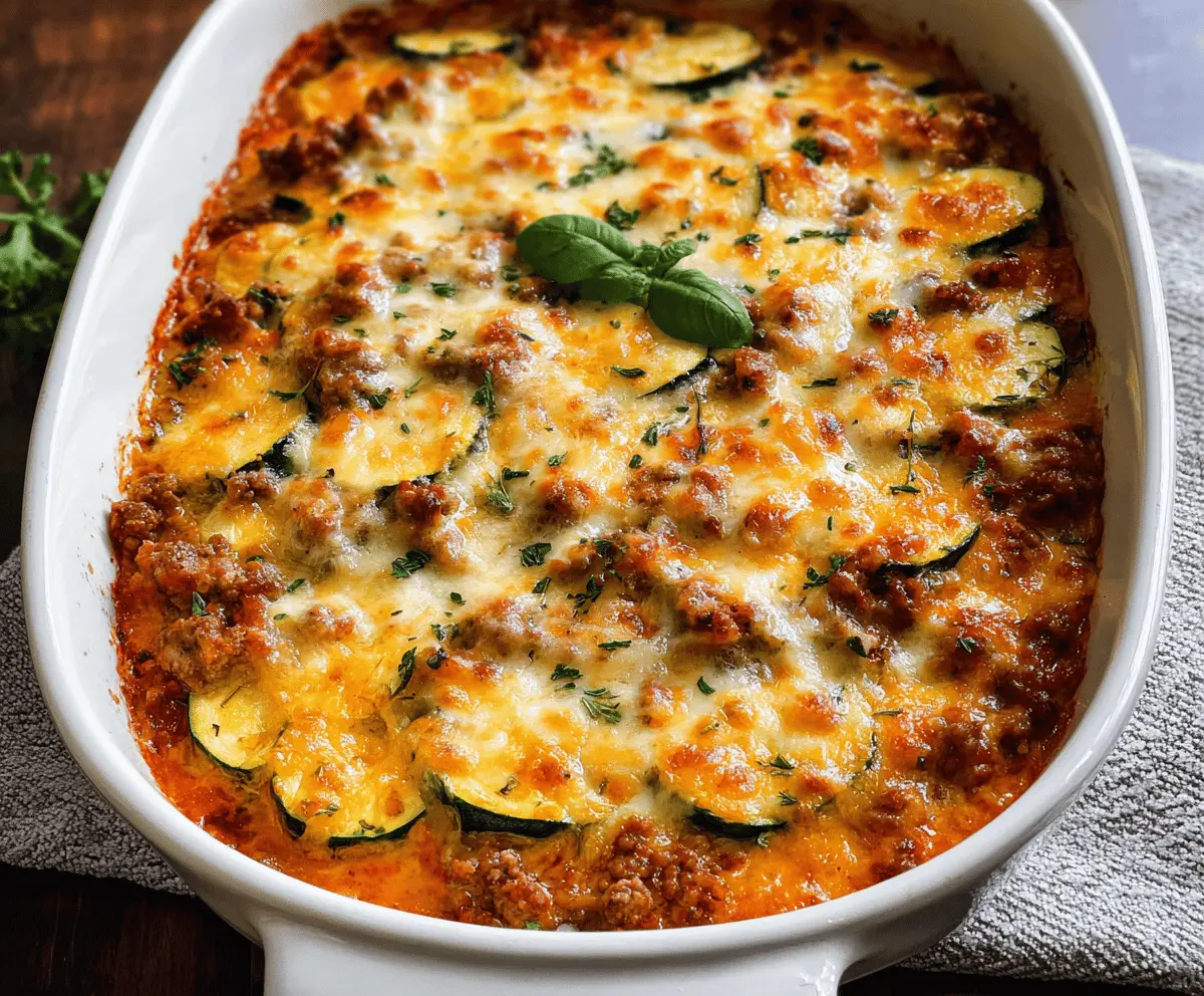 Easy Ground Beef Zucchini Casserole Recipe