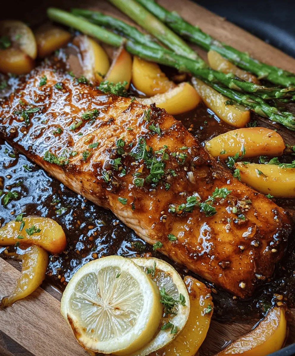 Easy Bourbon Peach Glazed Salmon Recipe