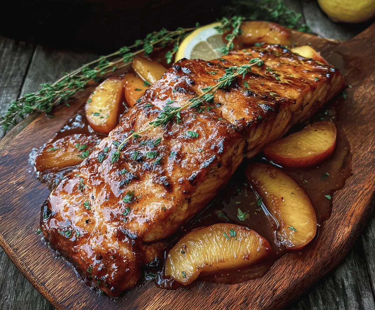 Easy Bourbon Peach Glazed Salmon Recipe