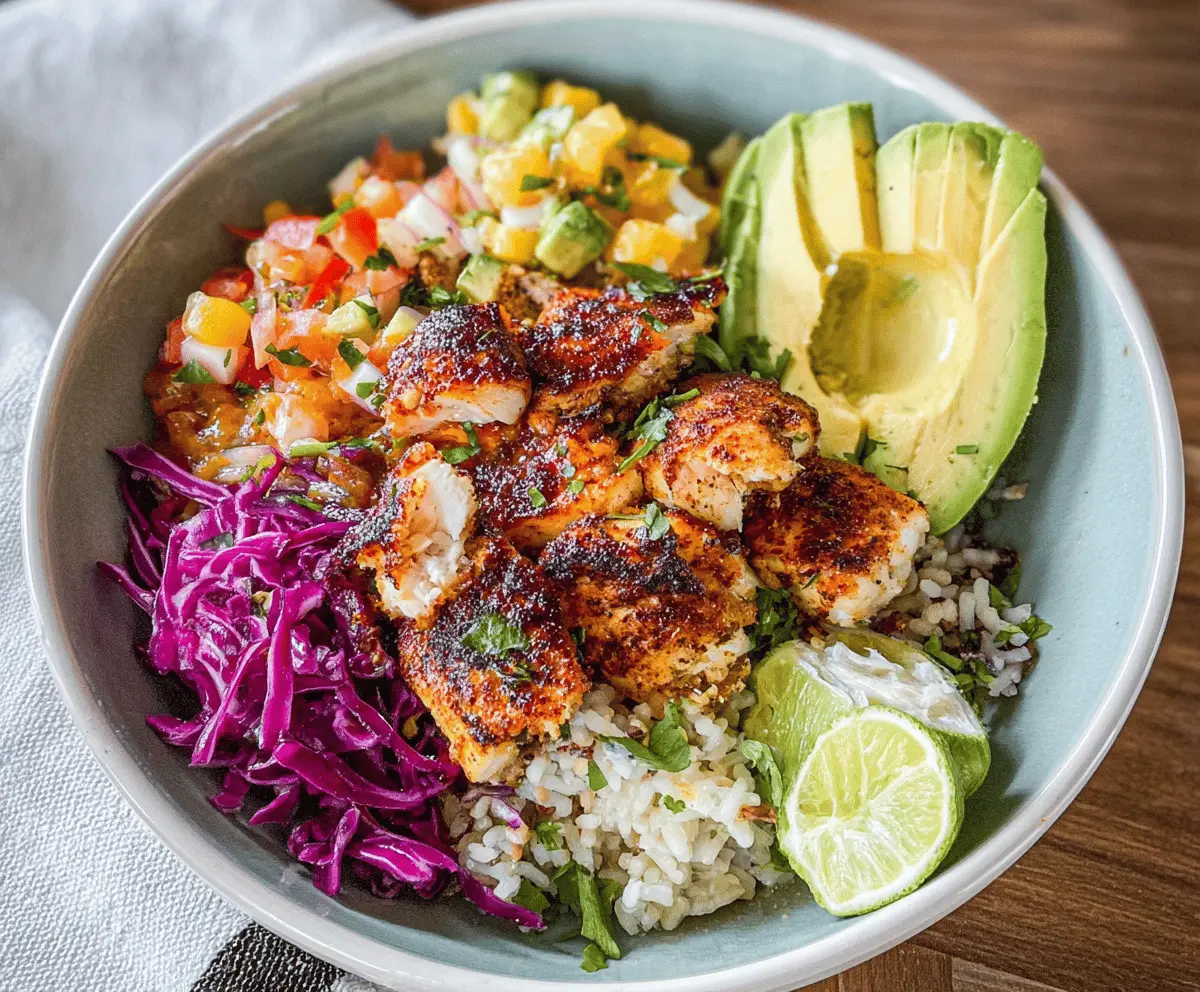 Easy Healthy Blackened Fish Taco Bowls