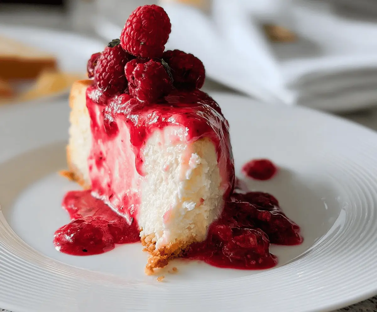 Easy Raspberry Lemon Souffle Cheesecake Recipe