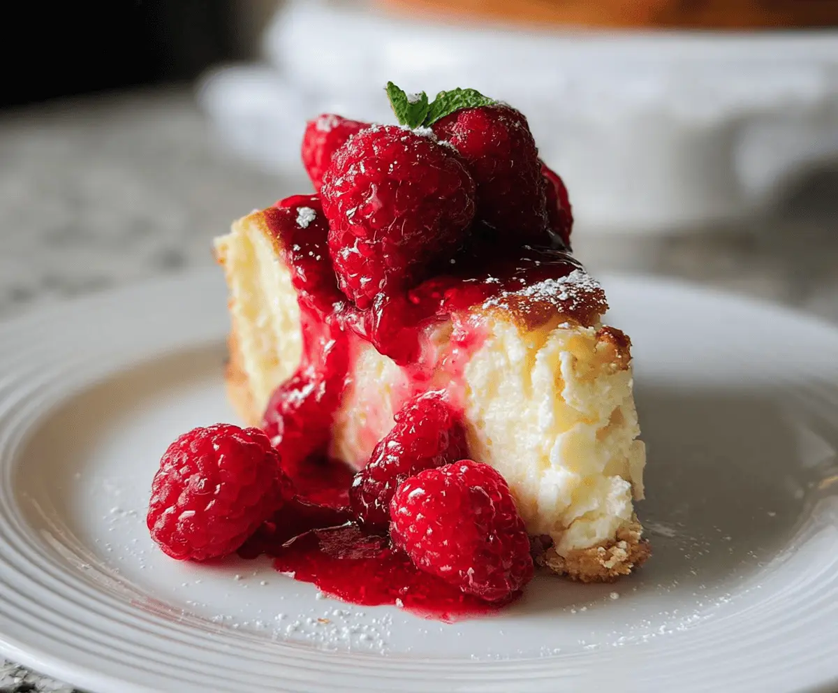 Easy Raspberry Lemon Souffle Cheesecake Recipe