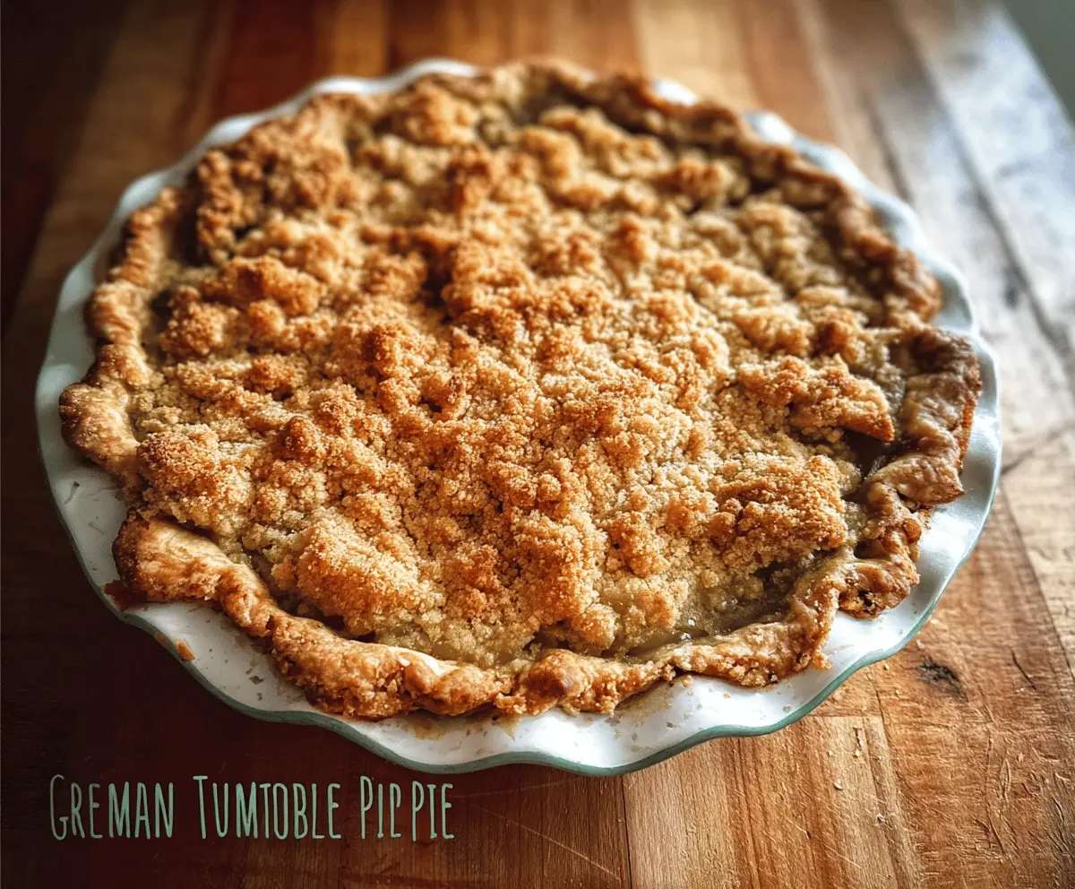 Easy Green Tomato Crumble Pie Recipe