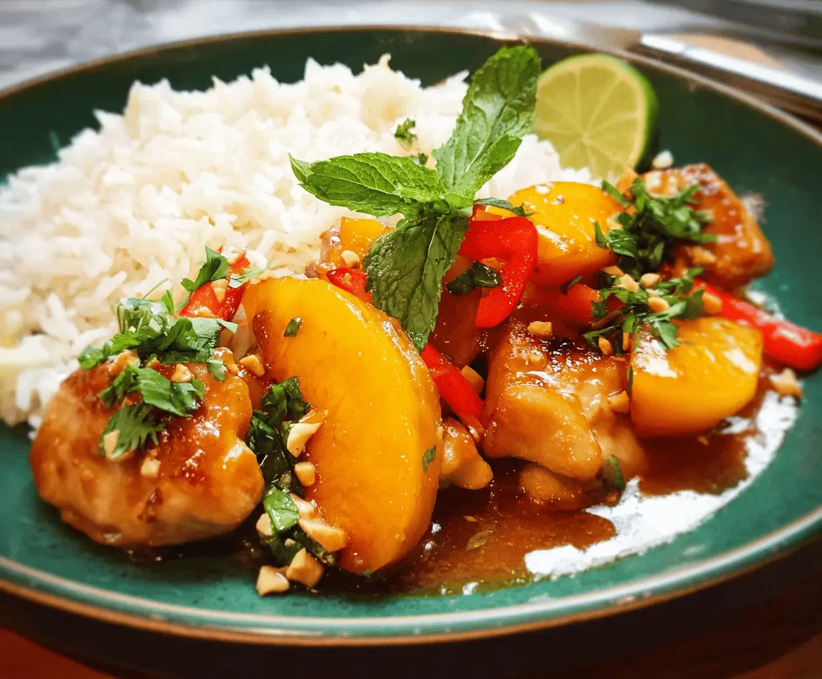 Easy Thai Peach Chicken Recipe