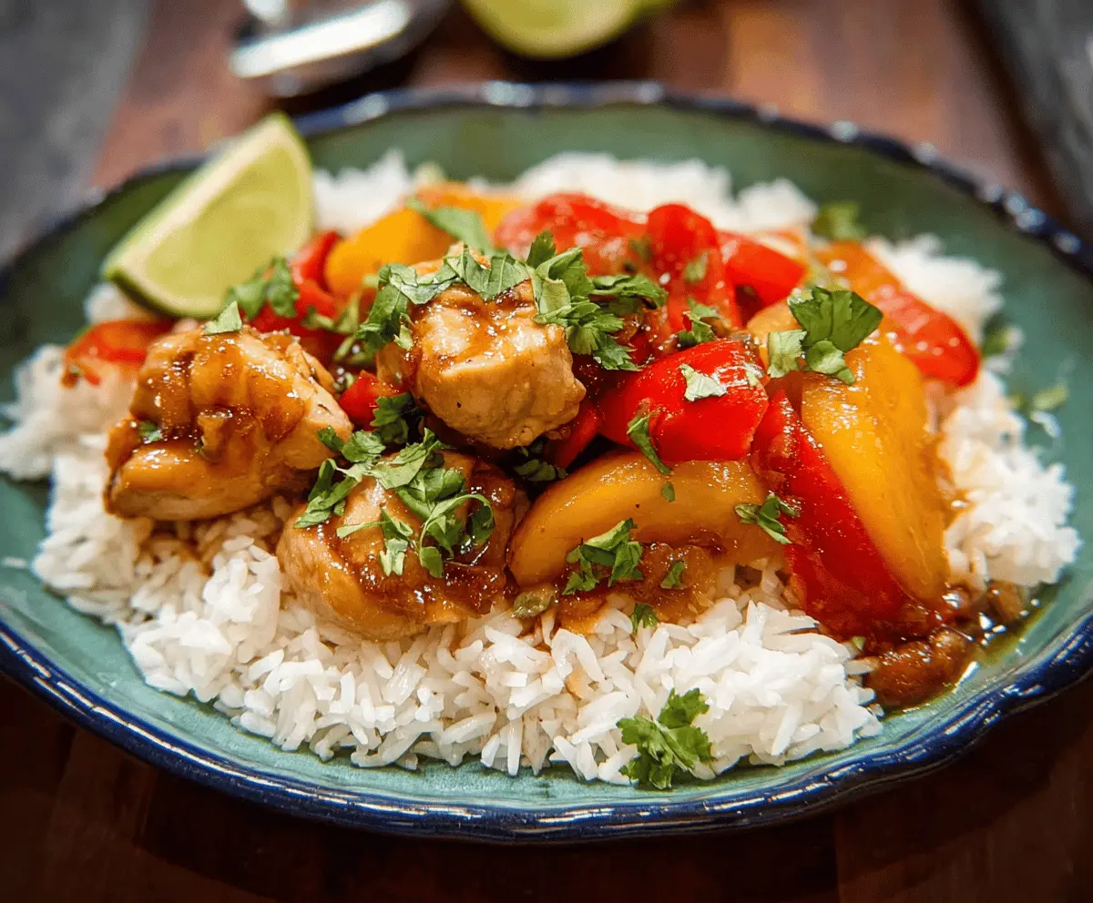 Easy Thai Peach Chicken Recipe