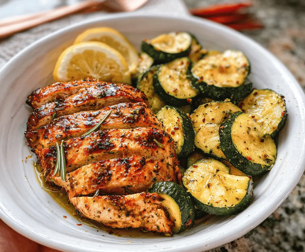 Easy Asado Chicken with Sautéed Lemon Zucchini