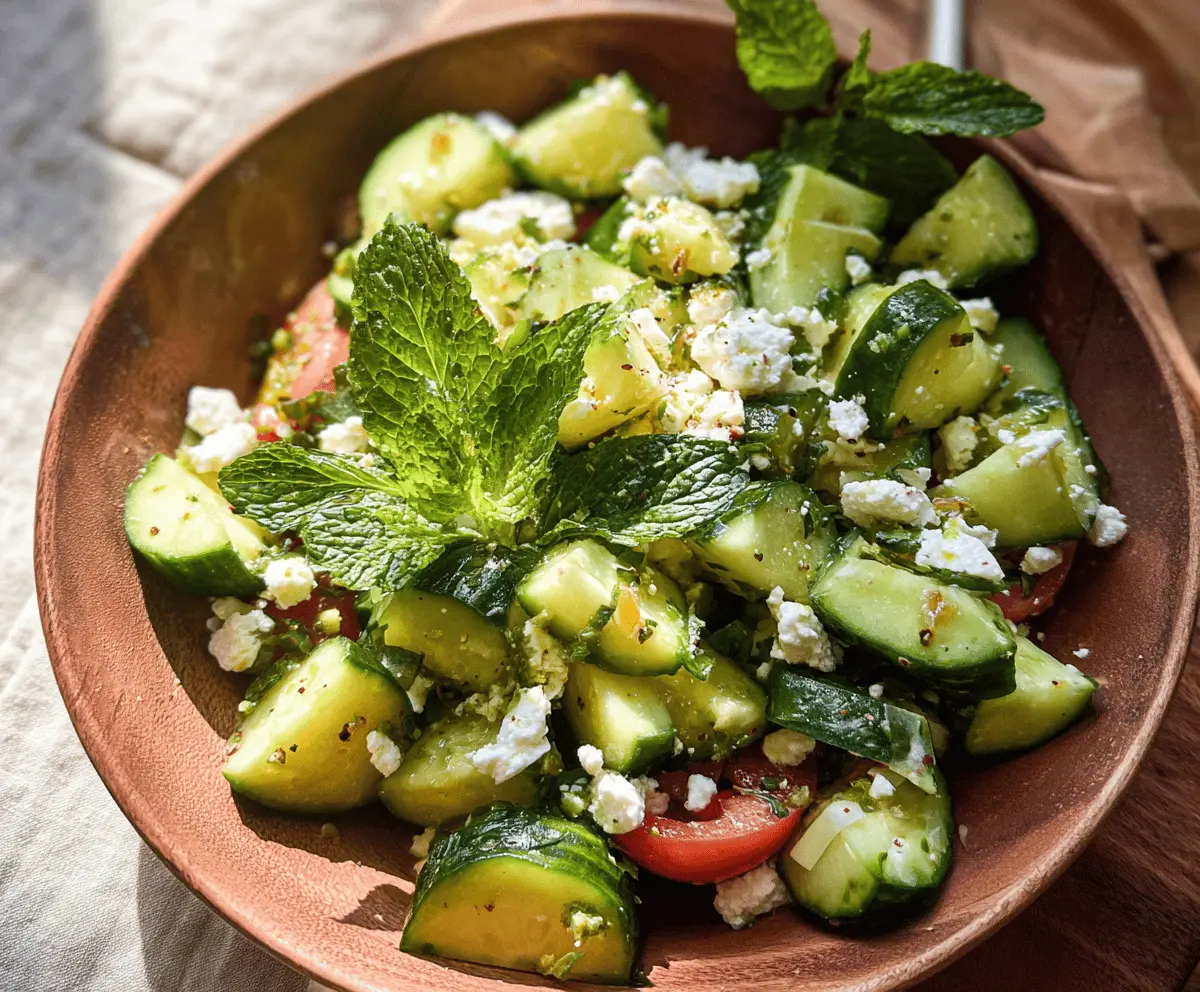 Easy Cucumber Feta Salad Recipe