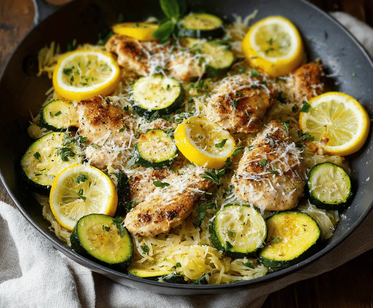 Easy Skillet Lemon Parmesan Chicken with Zucchini