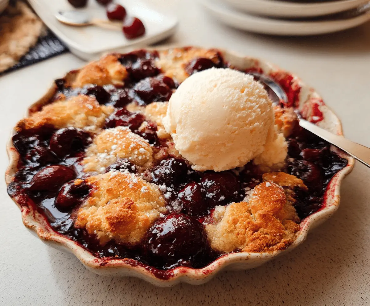Easy Sweet Cherry Cobbler Recipe