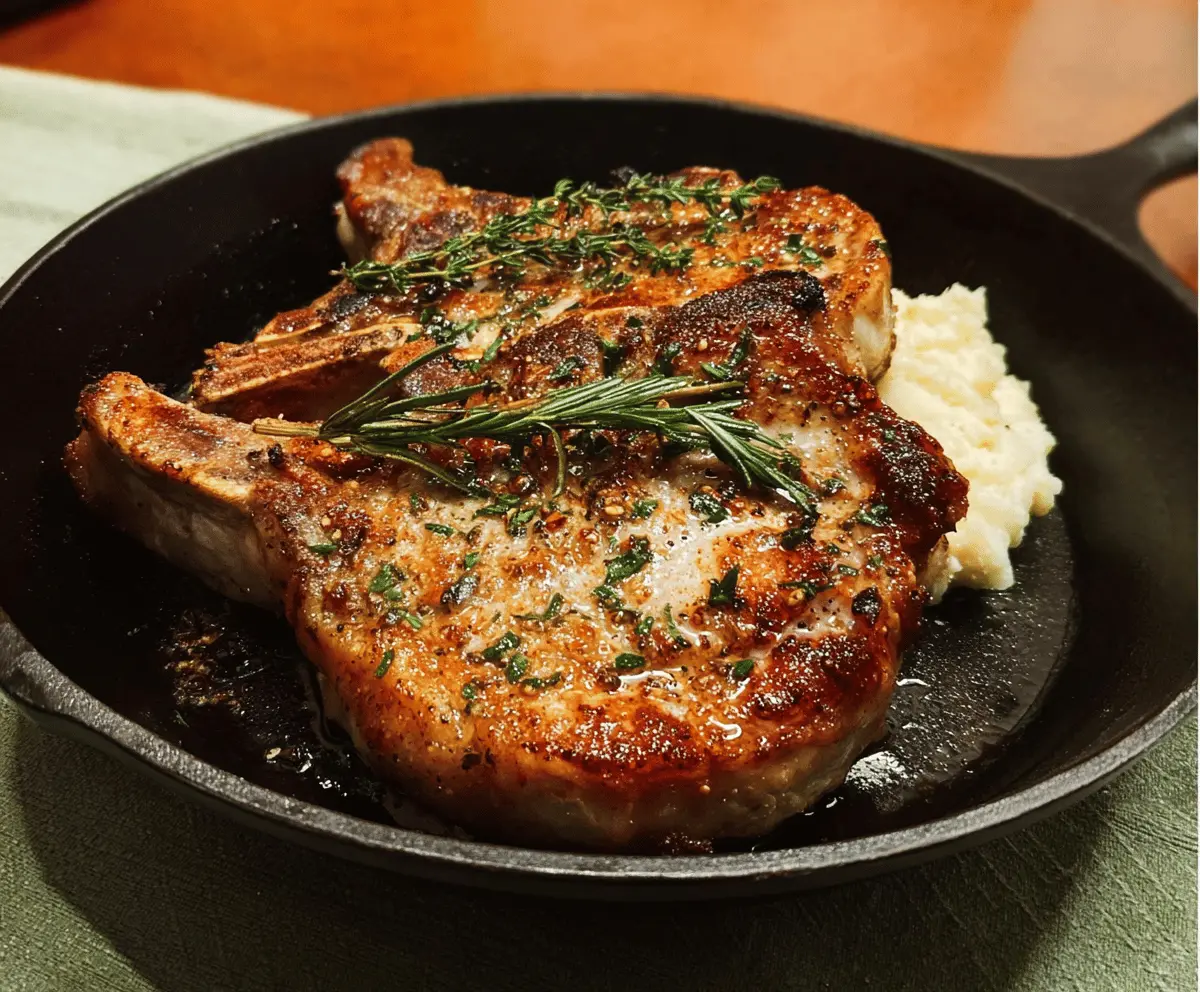 Easy Cast Iron Pork Chops Recipe