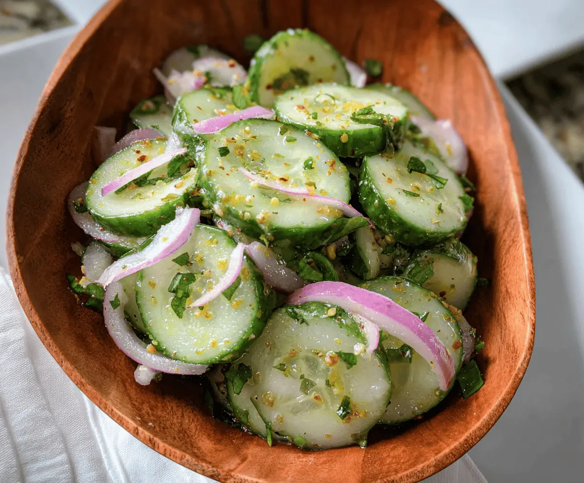 Easy Fresh Cucumber Salad Recipe