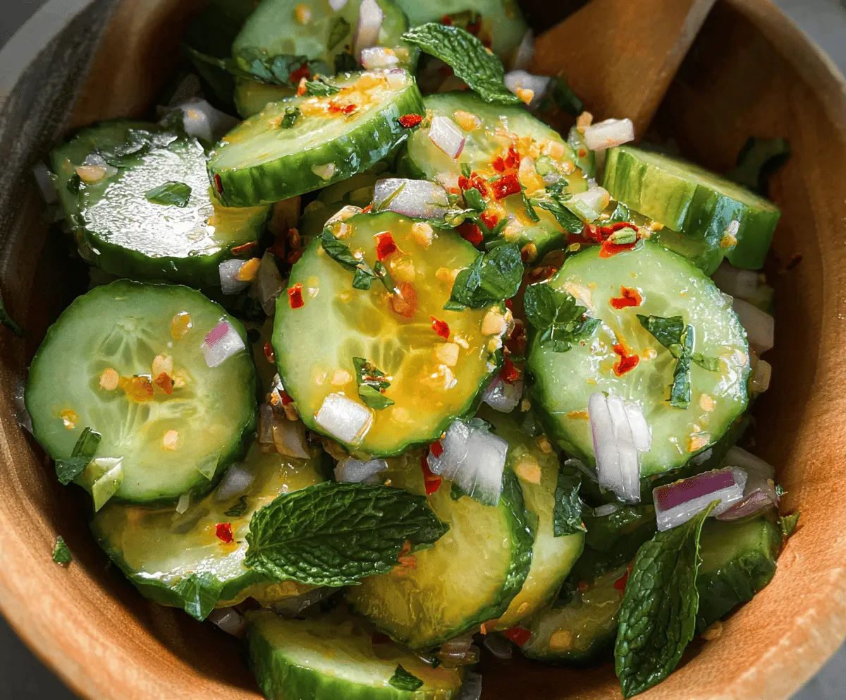 Easy Fresh Cucumber Salad Recipe