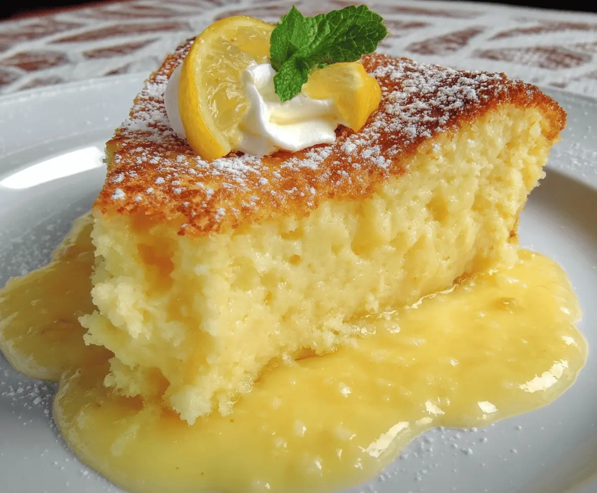 Easy Lemon Custard Cake Recipe