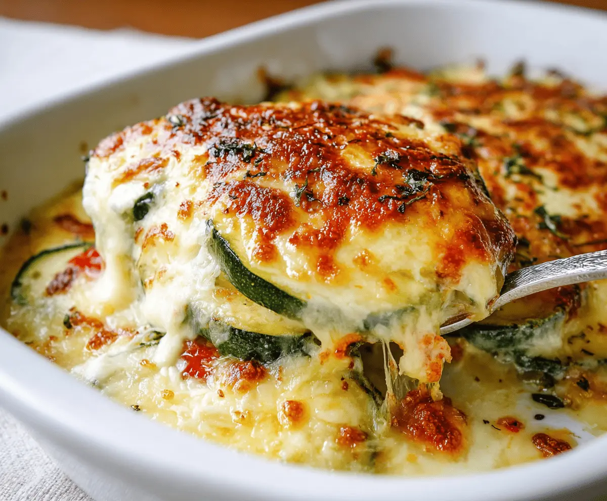 Easy Baked Zucchini and Cheese Casserole