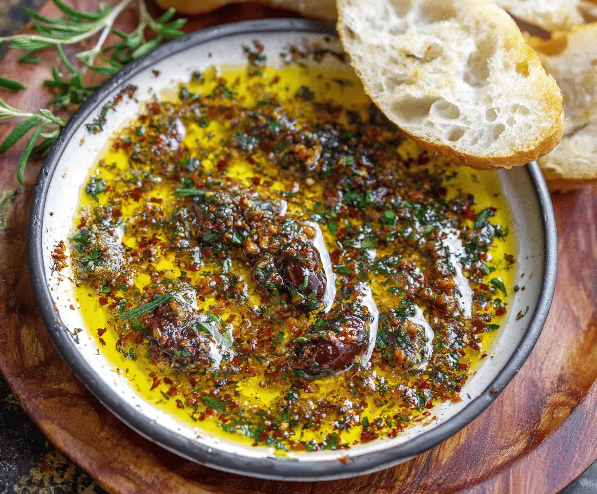 Easy Mediterranean Olive Oil Dip Recipe