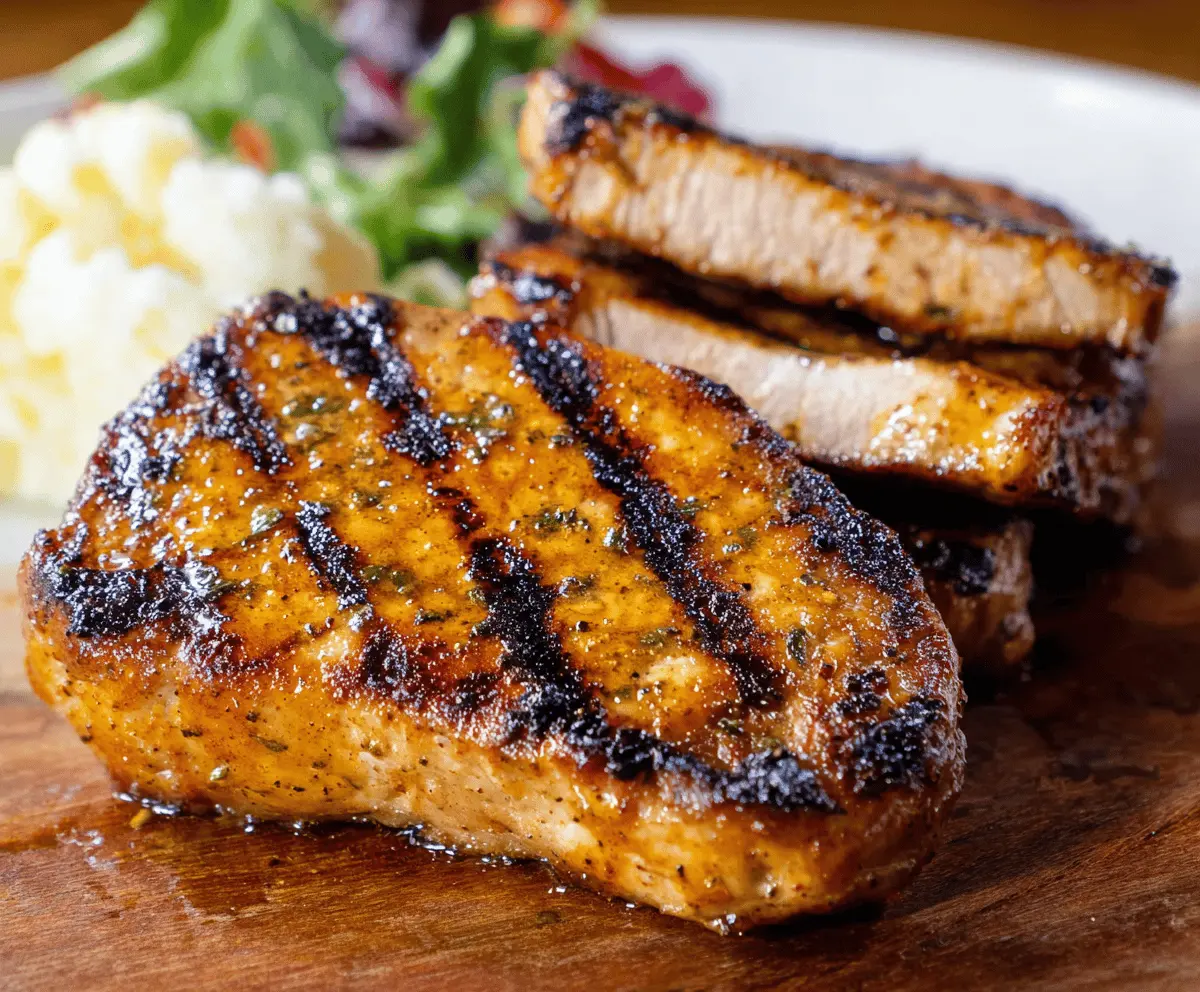Easy Honey Mustard Grilled Pork Chops Recipe