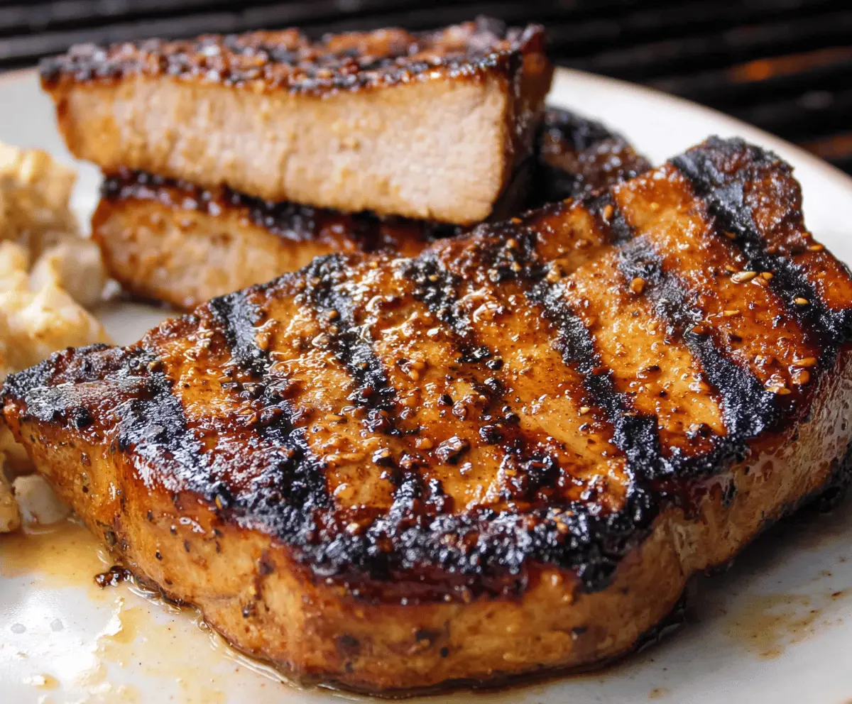 Easy Honey Mustard Grilled Pork Chops Recipe