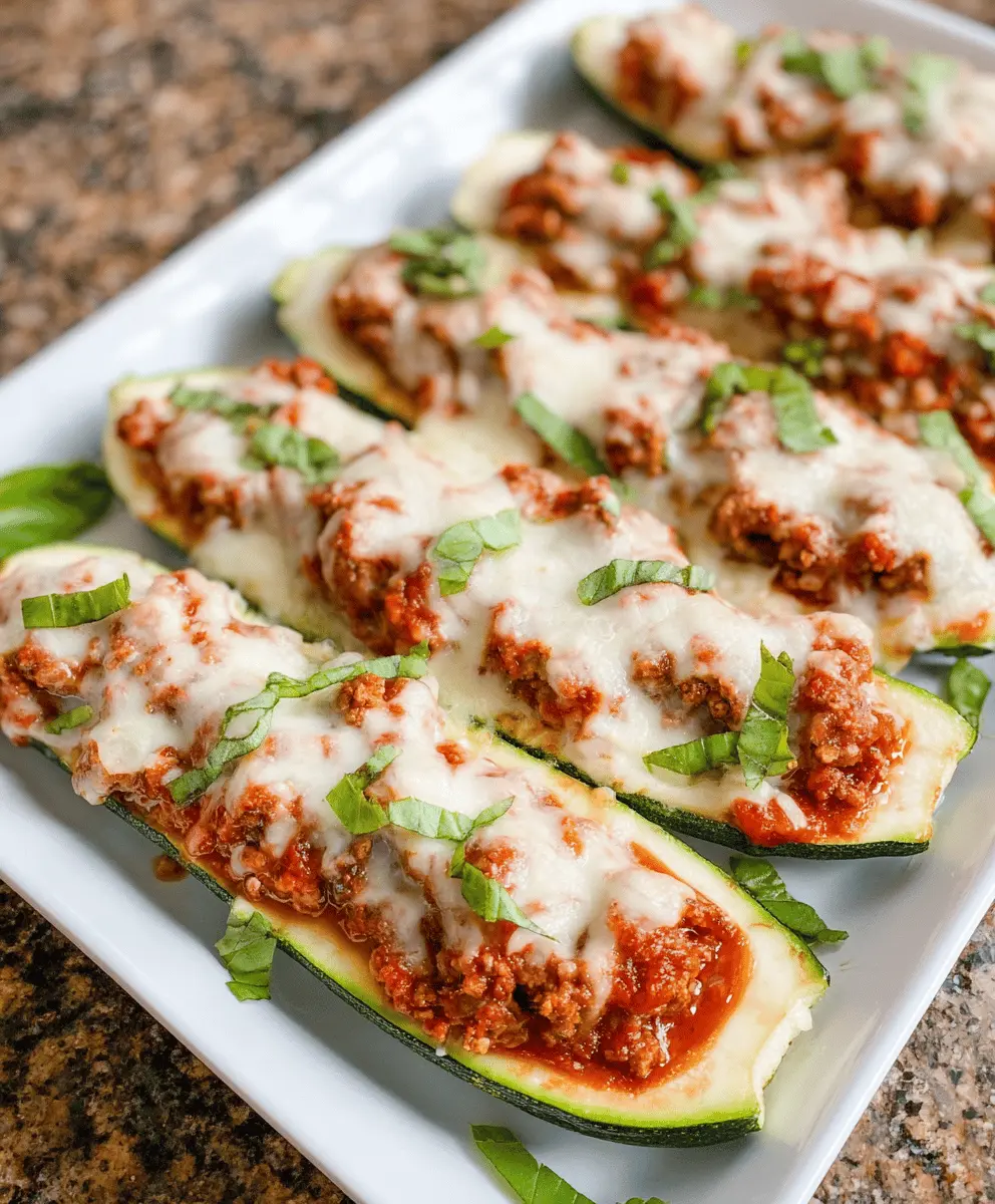 Easy Cheesy Zucchini Lasagna Boats