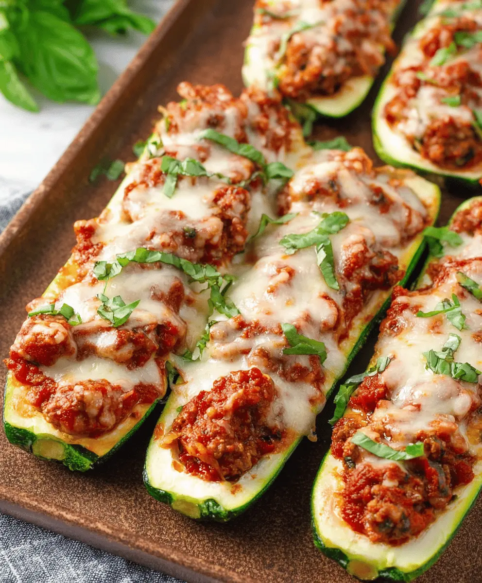 Easy Cheesy Zucchini Lasagna Boats