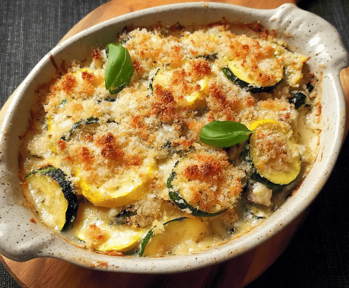 Easy Zucchini and Yellow Squash Au Gratin Recipe