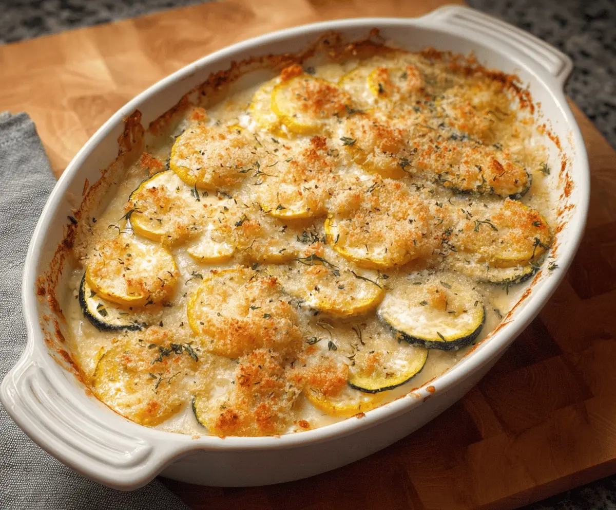 Easy Zucchini and Yellow Squash Au Gratin Recipe