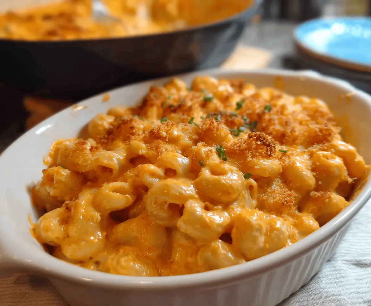 Easy Cheesy Buffalo Mac and Cheese Recipe