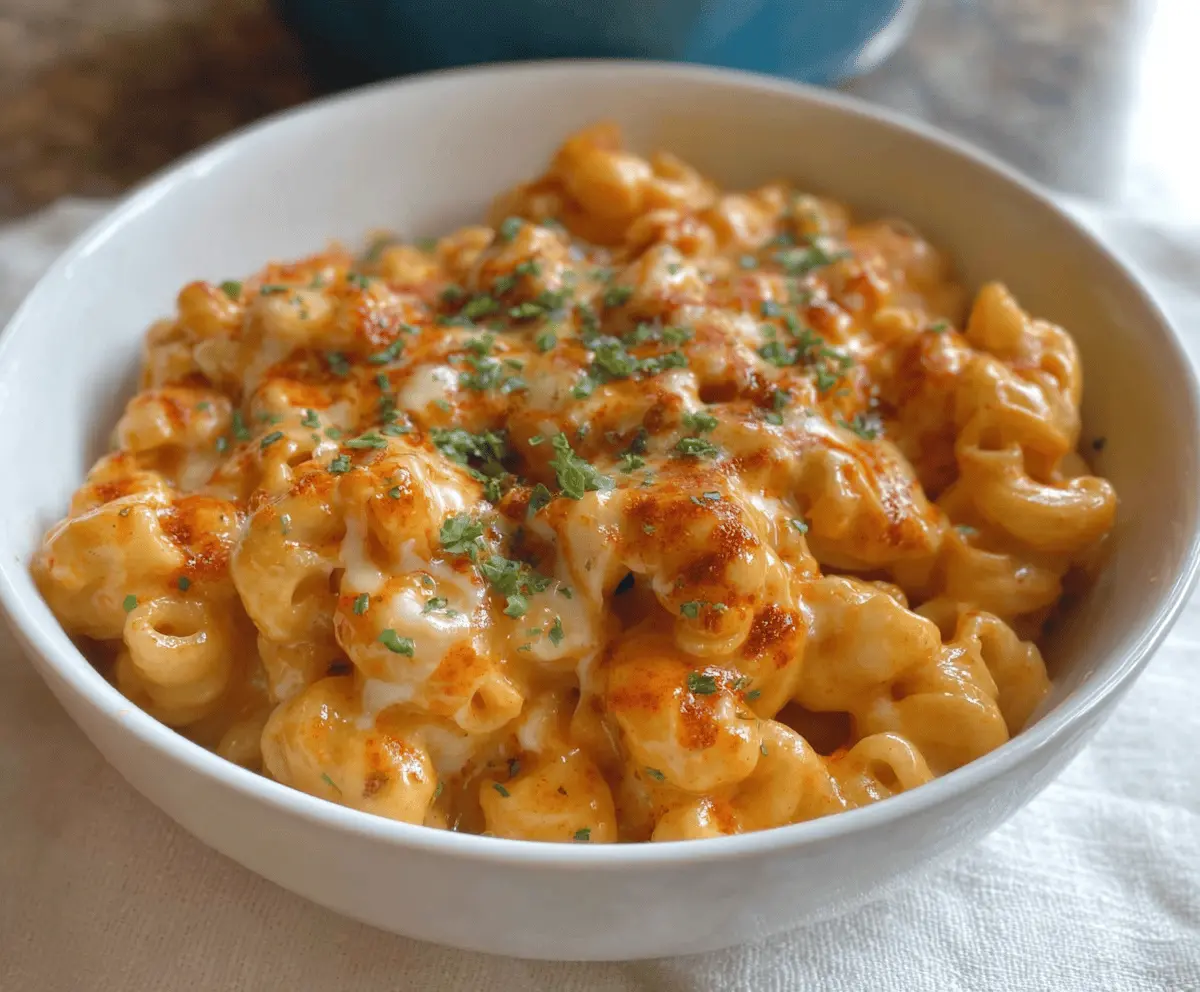 Easy Cheesy Buffalo Mac and Cheese Recipe