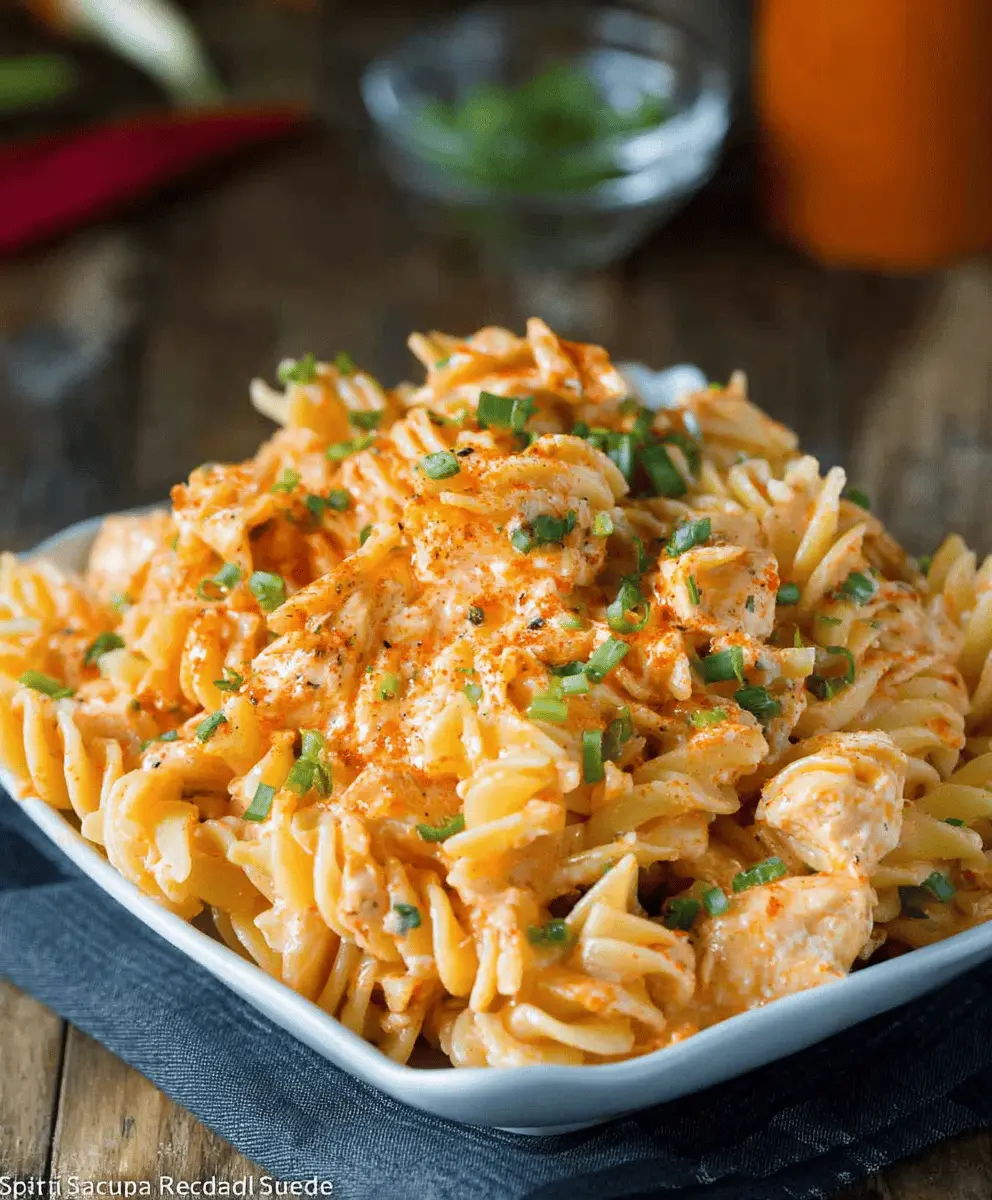 Easy Buffalo Chicken Pasta Salad Recipe