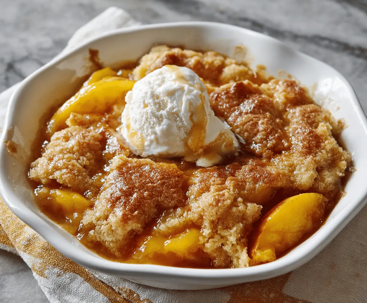 Easy Southern Peach Cobbler Recipe