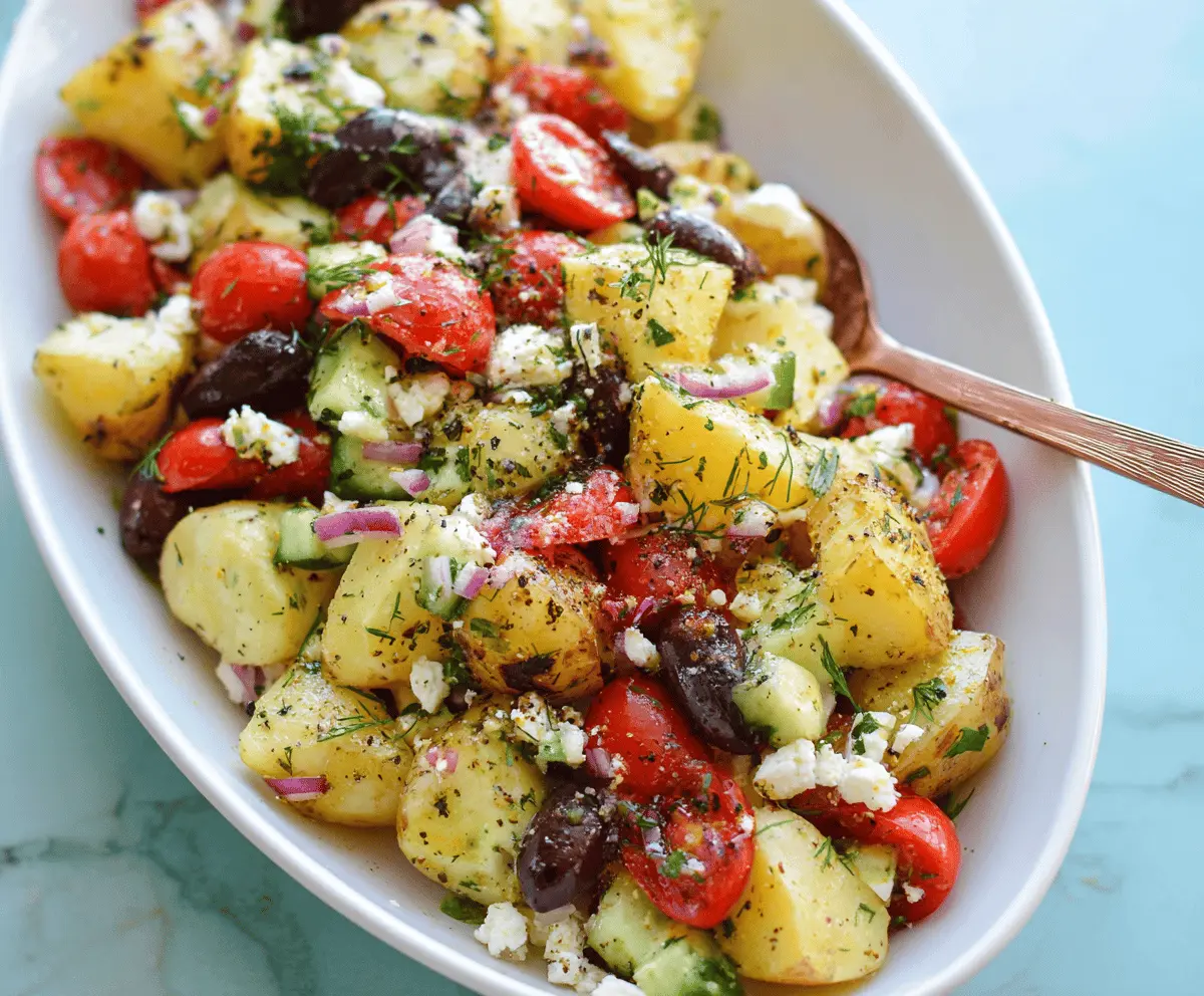 Easy Greek Potato Salad Recipe with Fresh Herbs