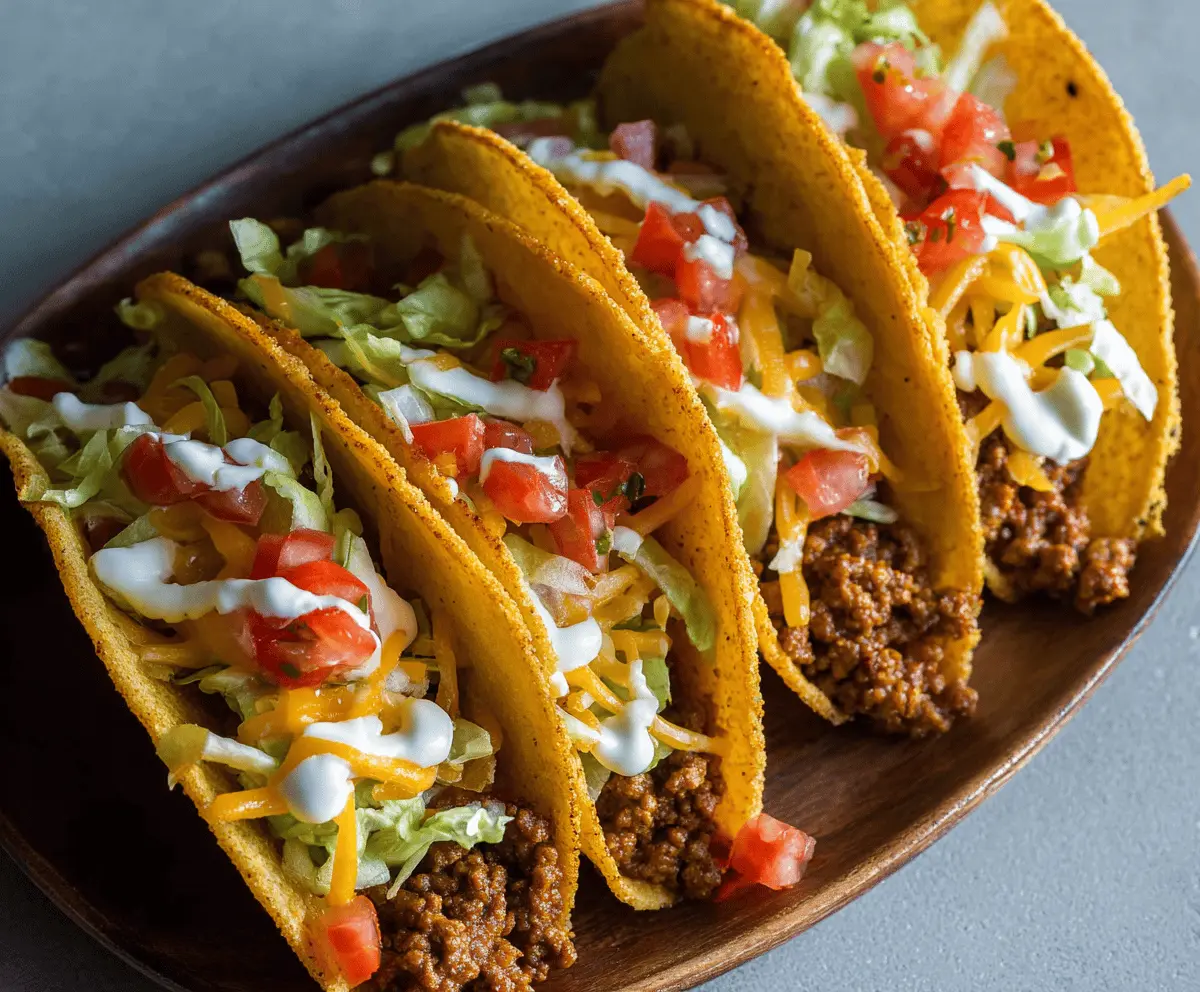 Easy Crispy Cheesy Ground Beef Tacos