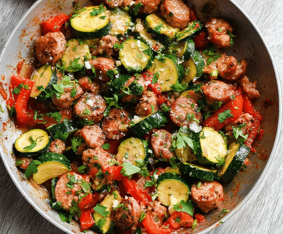 Easy 20-Minute Sausage and Zucchini Skillet
