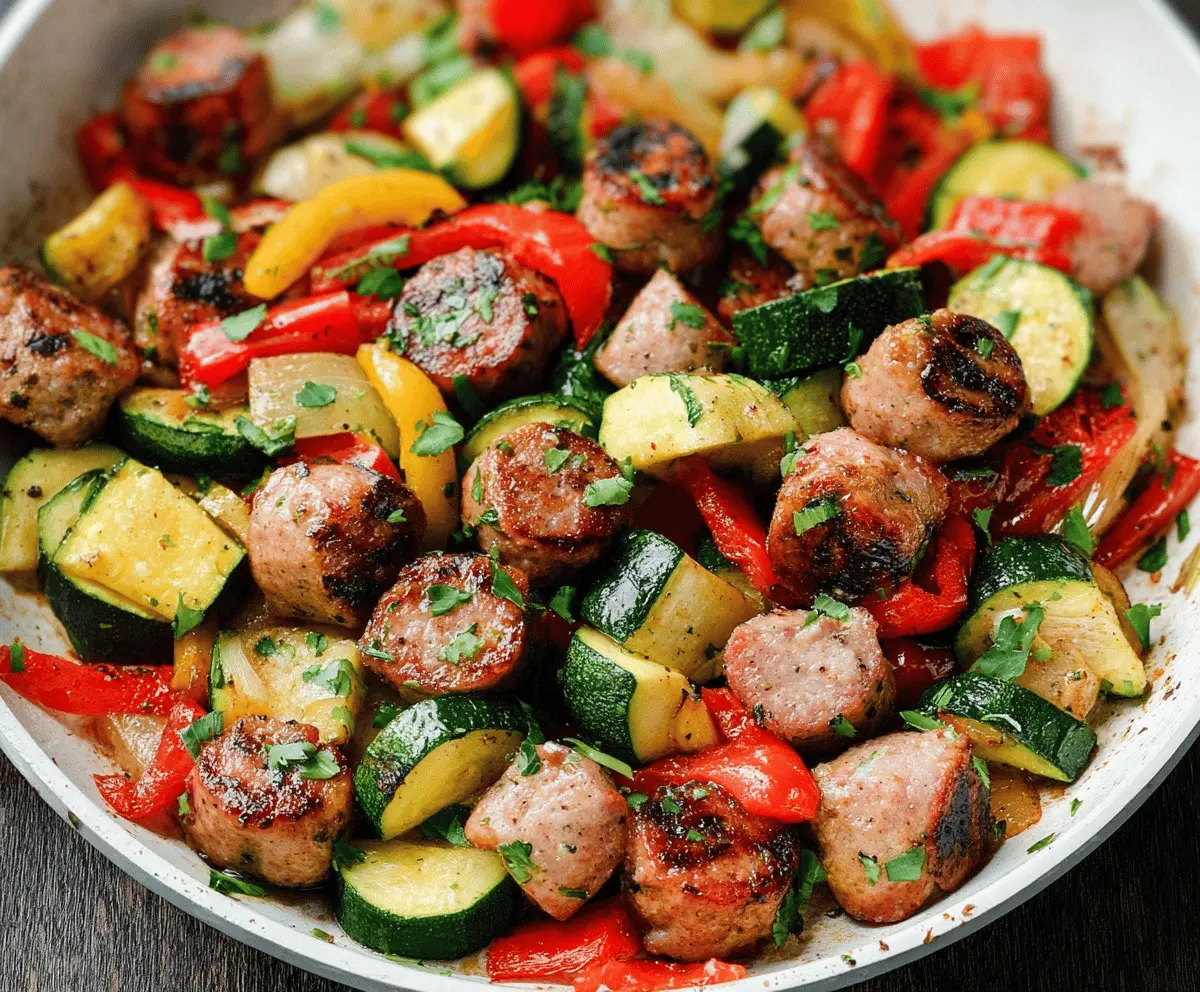 Easy 20-Minute Sausage and Zucchini Skillet