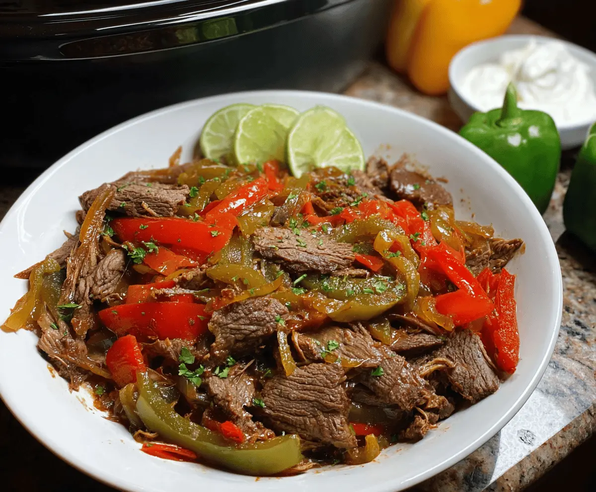 Easy Crock-Pot Steak Fajita Recipe