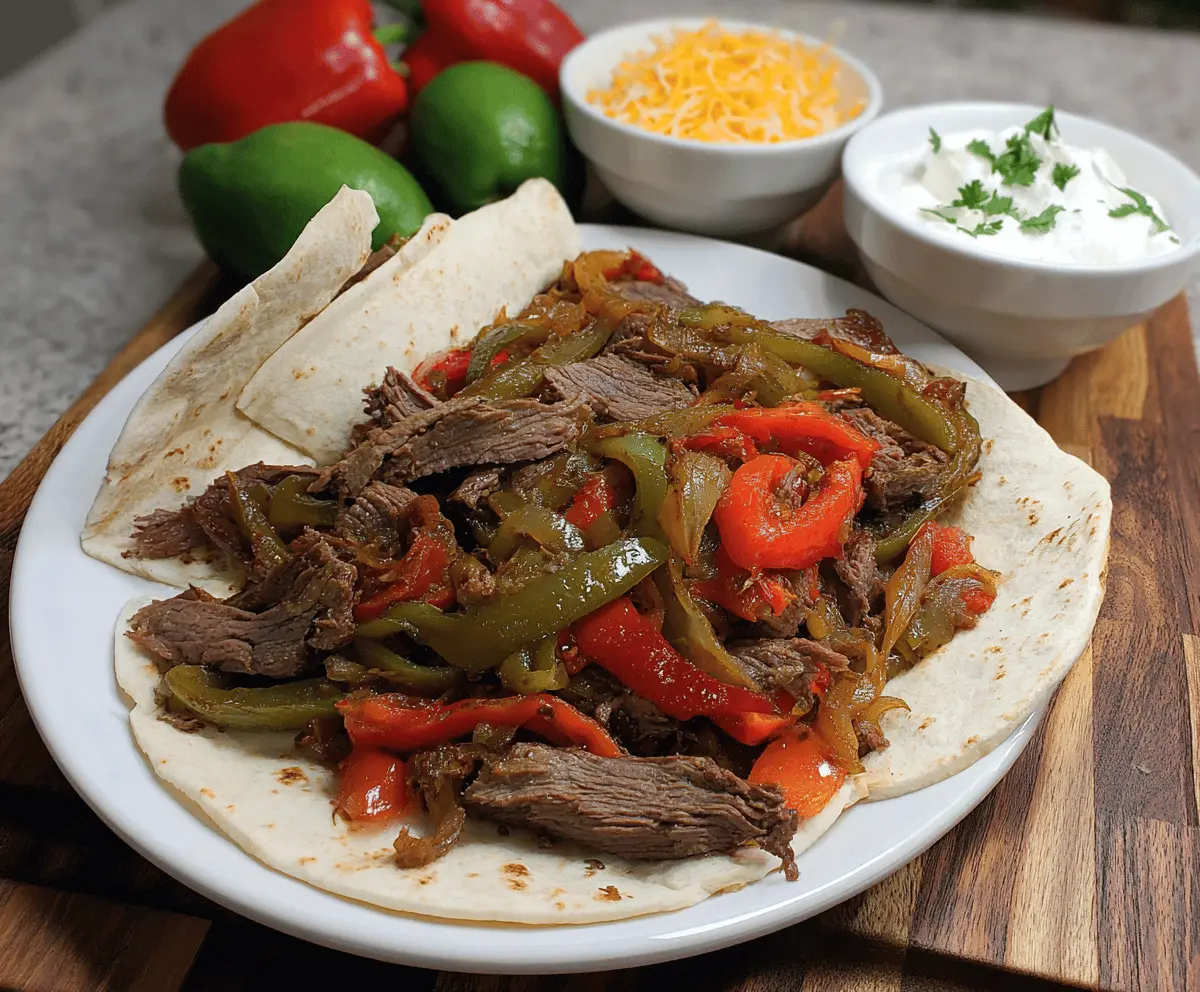 Easy Crock-Pot Steak Fajita Recipe