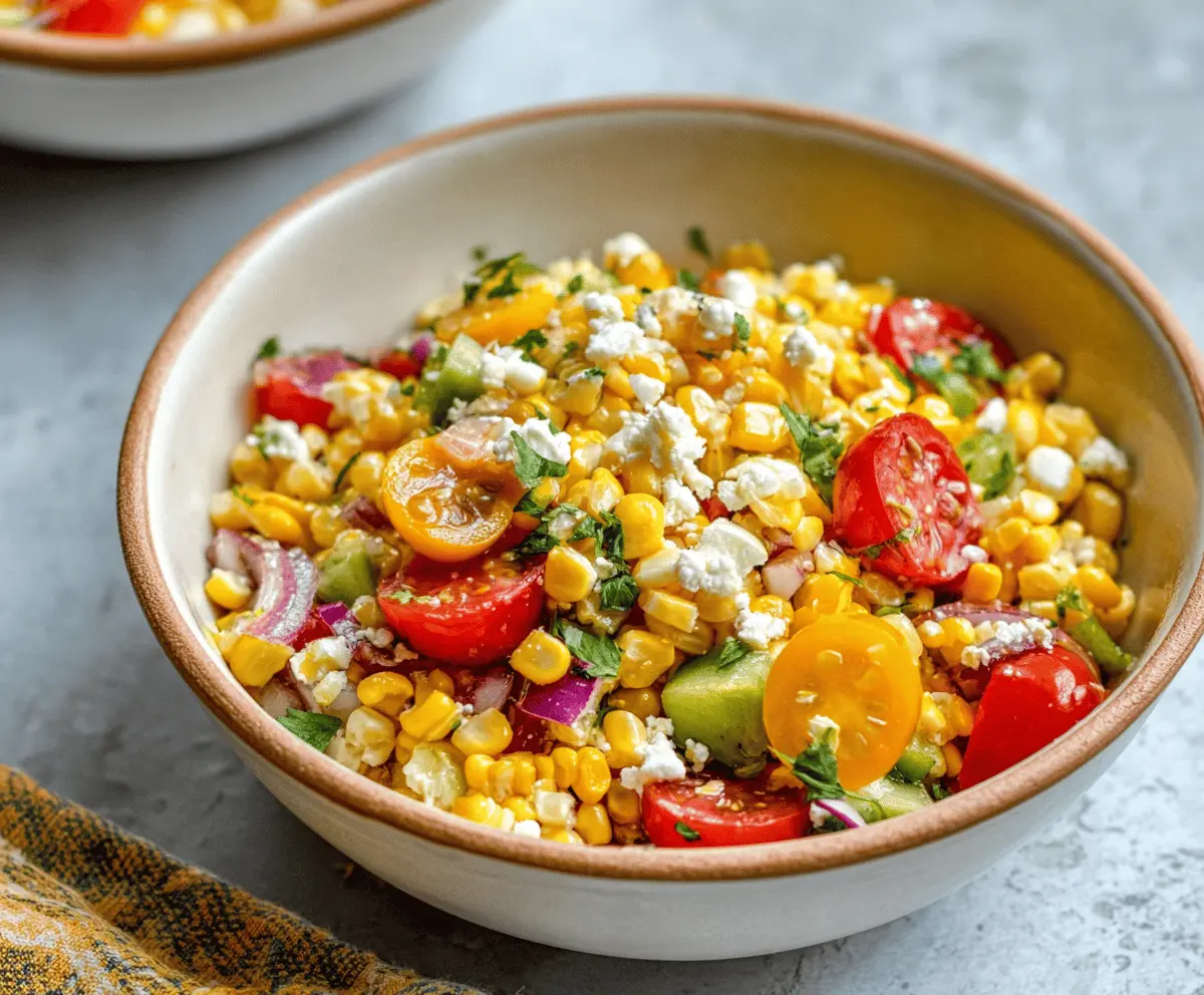 Bright and Zesty Corn Salad Recipe for Summer